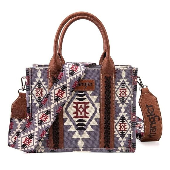 Wrangler Handbags - Wrangler Southwestern Print Boho Aztec Cross Body Purse WG2203-8120SLV